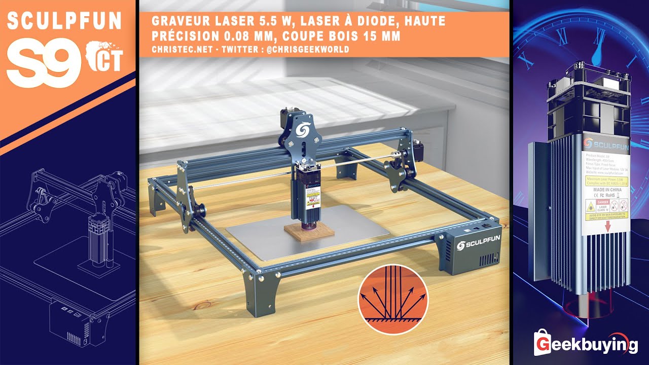 ➡️TEST du Sculpfun s9 – La machine de gravure et découpe laser idéale (Review)⚡️