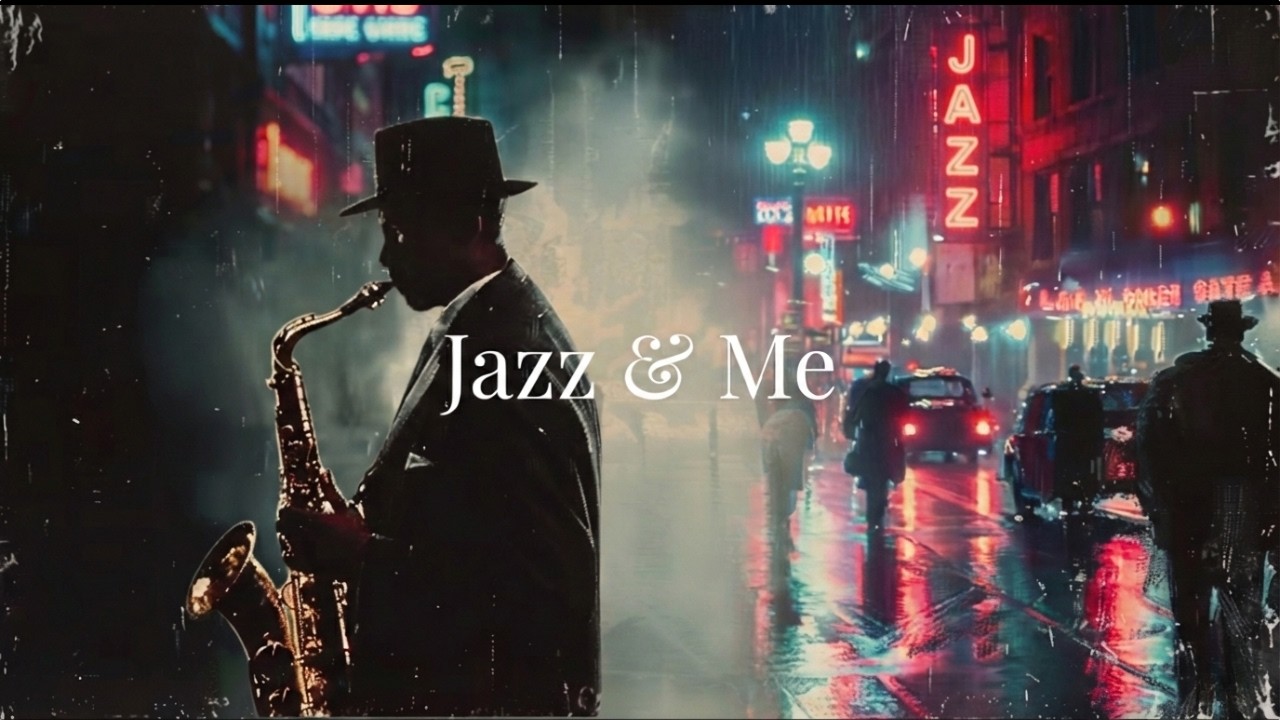 Neon Rain at Midnight | Vintage 1940s Noir Jazz in the Rain (2 Hours)