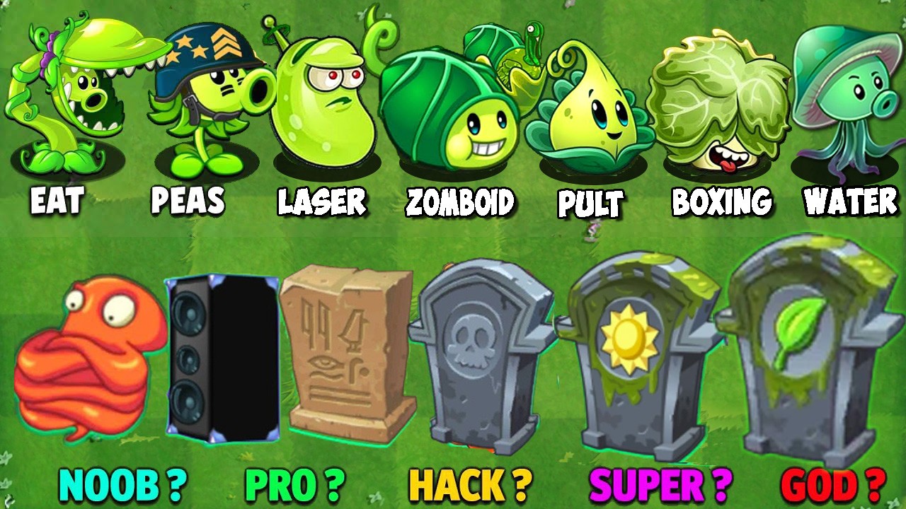 All GREEN Plants Vs All Item Gravestones - Who Will Win? - PvZ 2 Plants Vs Plant