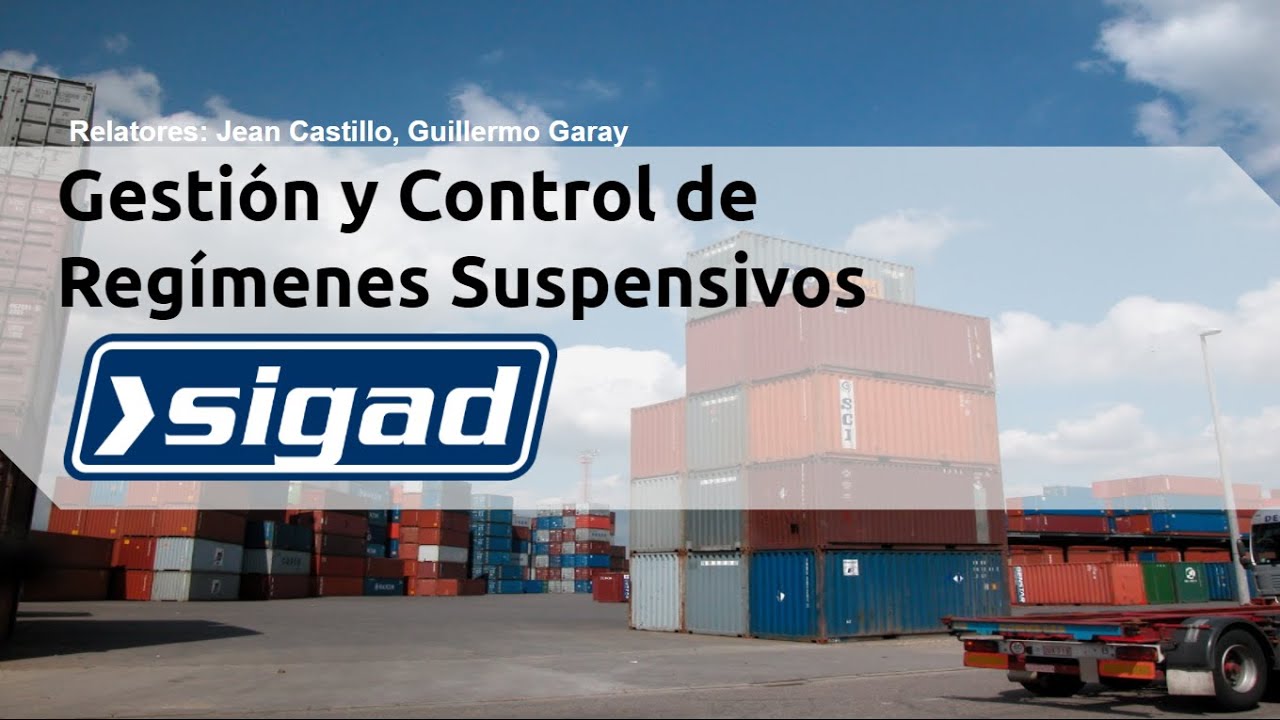 Webinar SIGAD, Regímenes suspensivos