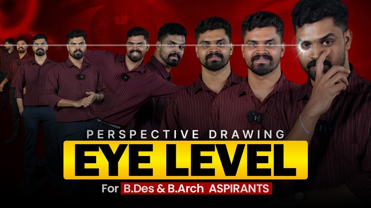 Eye Level Explained Simply 👁️👁️ | Perspective drawing | For B.Des & B.Arch aspirants🎯