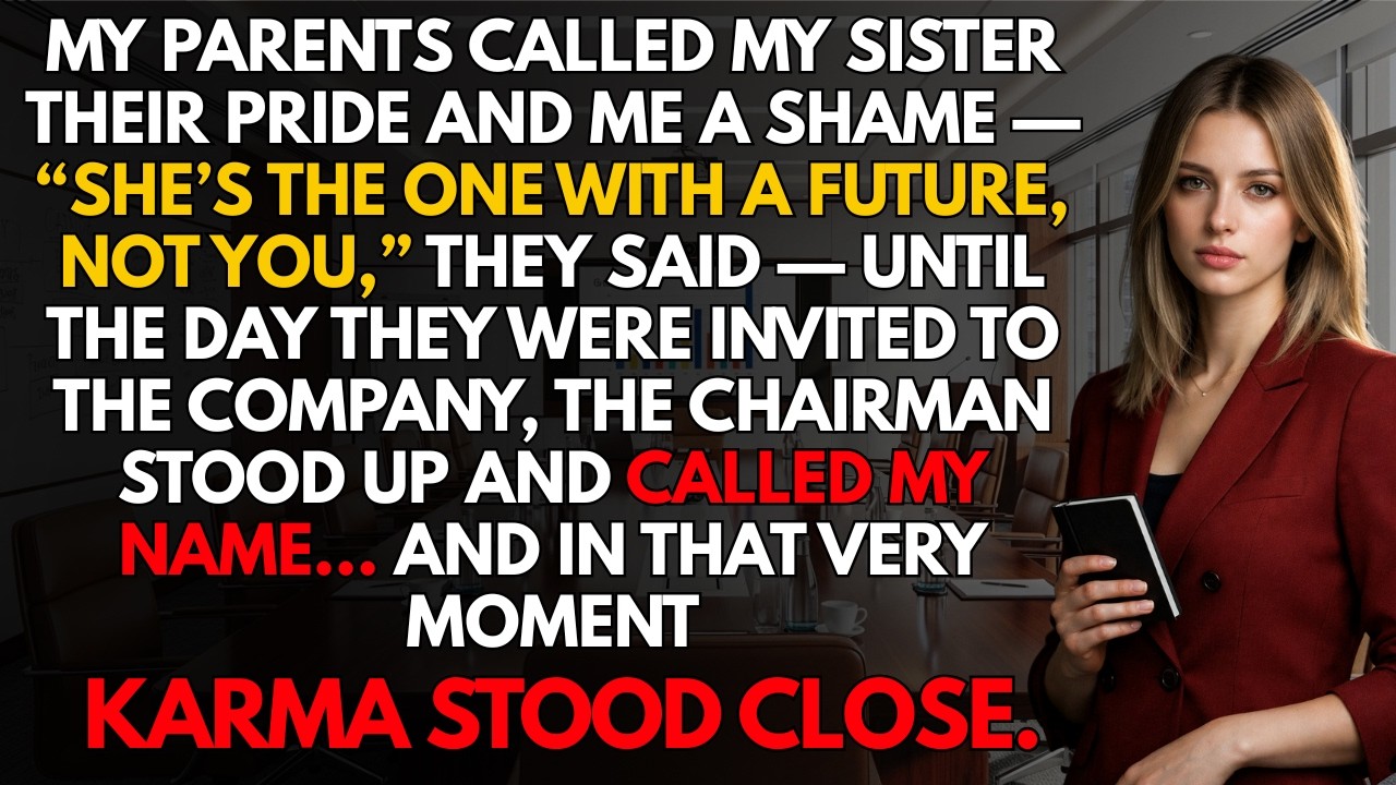 My Parents Called My Sister Their Pride and Me a Shame—Until the Company Chairman Spoke My Name