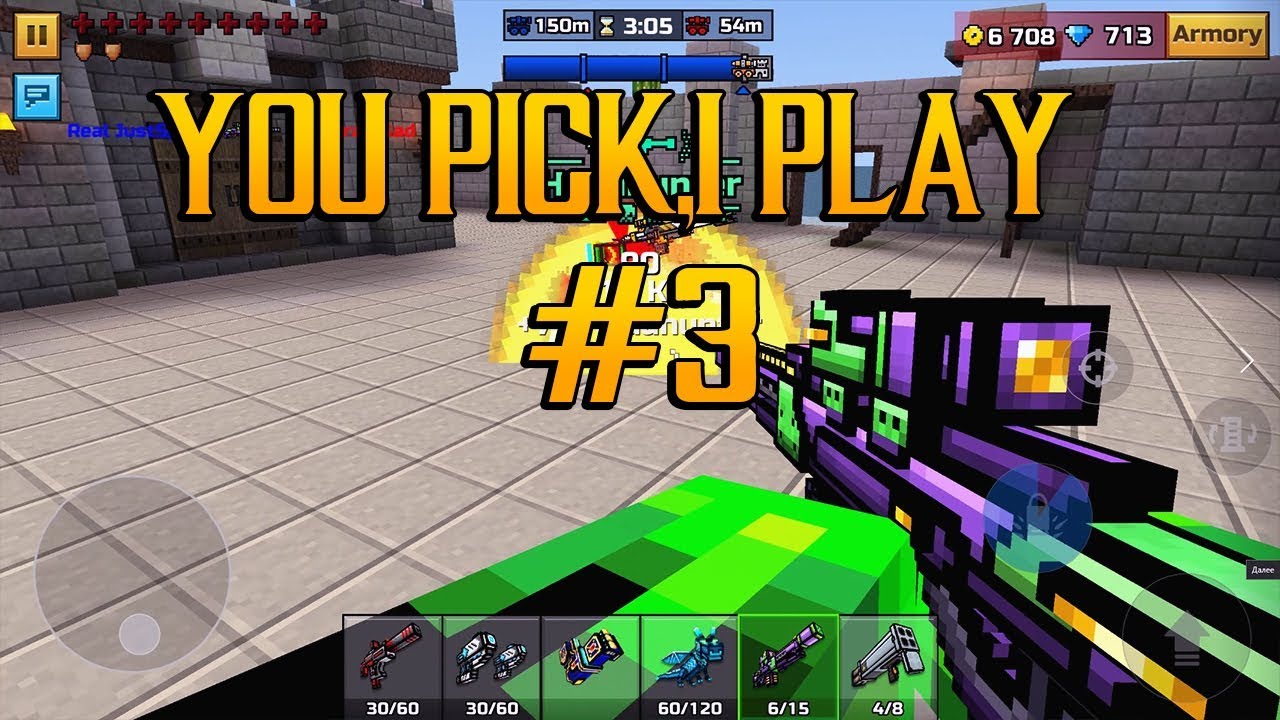 You Pick,I Play! #3 - Clan Siege Battle (Sayfullobekov Shohrukh) Pixel Gun 3D