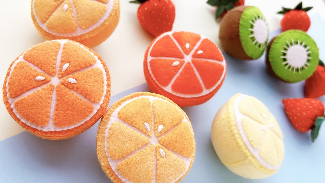 Как сделать апельсин из фетра | DIY Felt orange