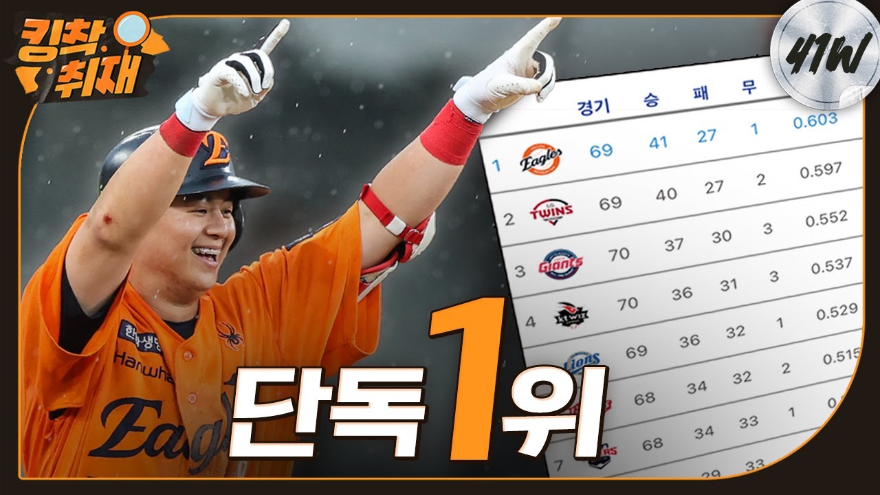 한화이글스 단독 1위!