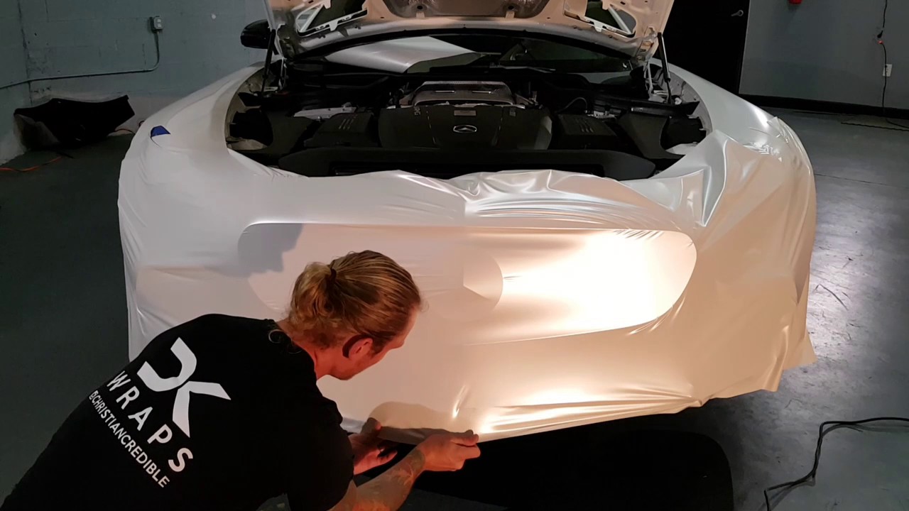 How to vinyl wrap Front bumper, vinyl wrapped Mercedes GTS. By @ckwraps www.ckwrapsmiami.com