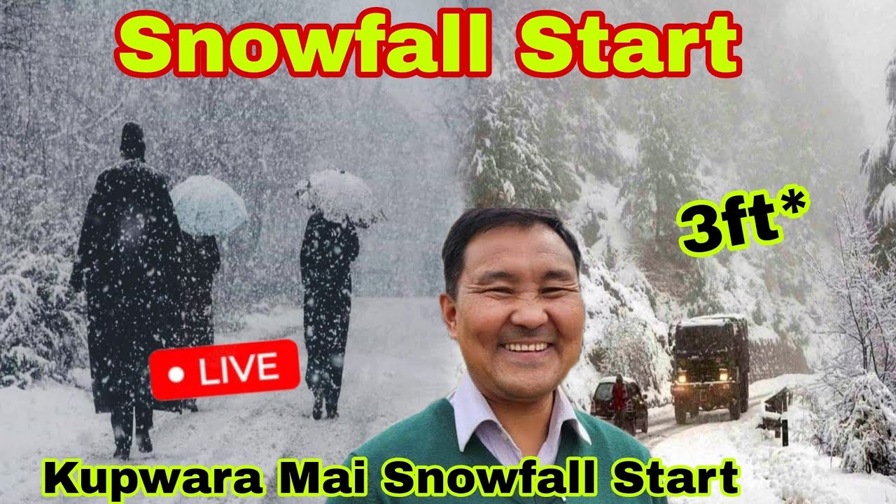 🛑 Live Snowfall Start in Kupwara, Good News 😍  | Kashmir weather update, Snowfall In Kashmir