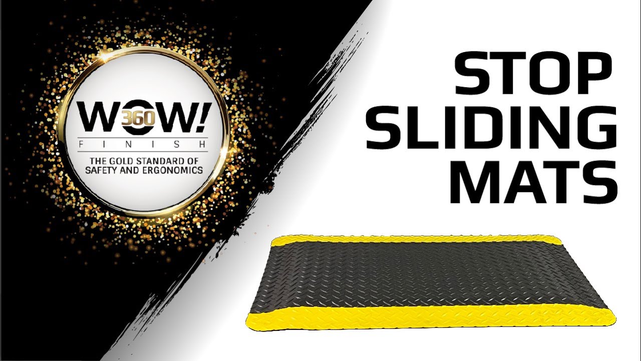 No-slide Anti-fatigue Floor Mats - Wearwell's WOW! Finish Stops Sliding Mats - Product Comparison
