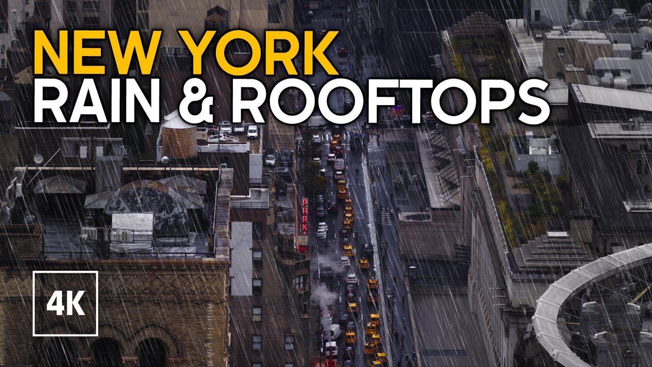 NEW YORK Rains and Rooftops - Manhattan Sounds for sleep