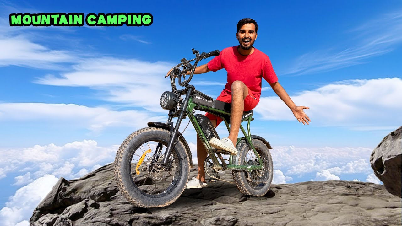 Mountain Camping on Electric Cycle ⚡️ Worth ₹55000/-