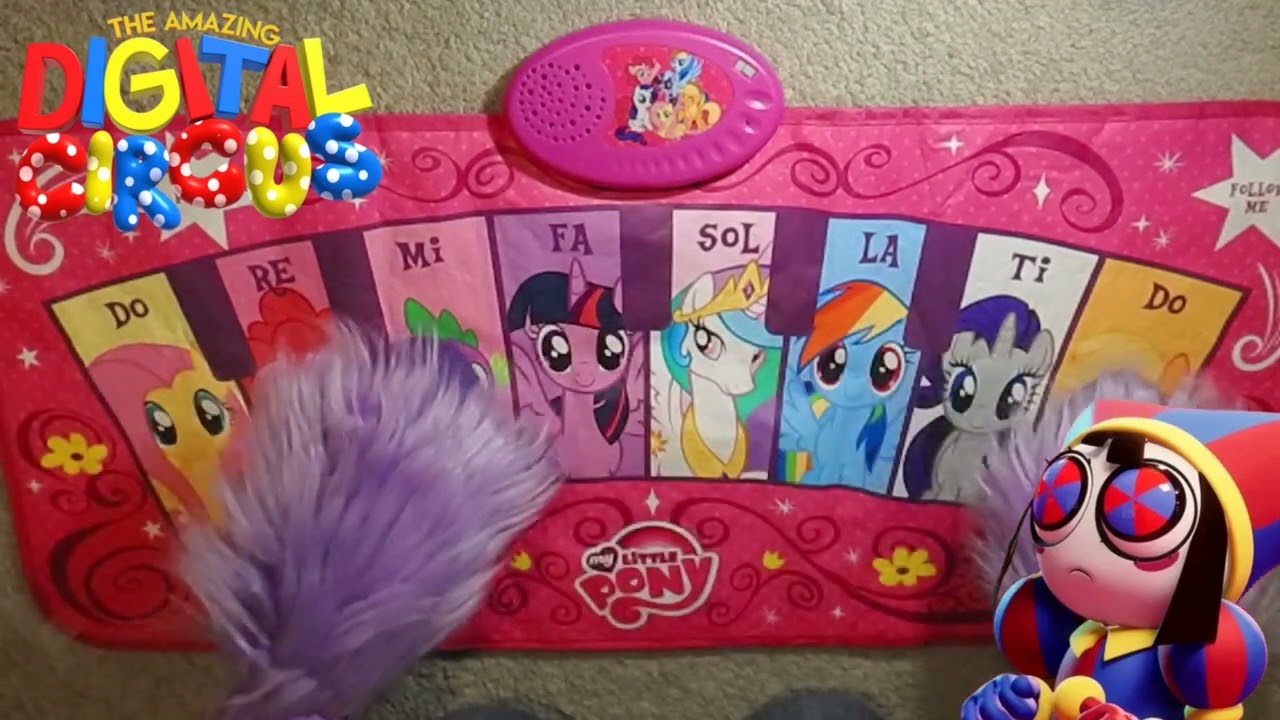 Playing The Amazing Digital Circus theme on a goofy MLP floor piano!