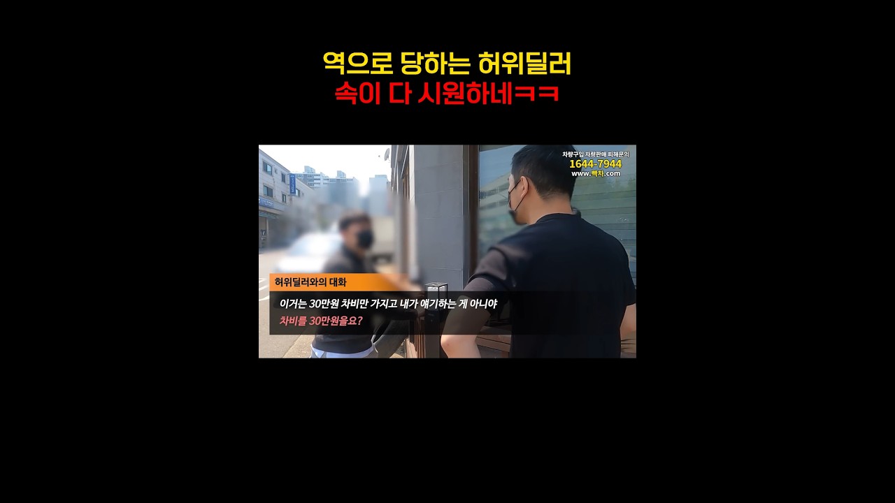 사기치다 역으로 당하는 허위딜러