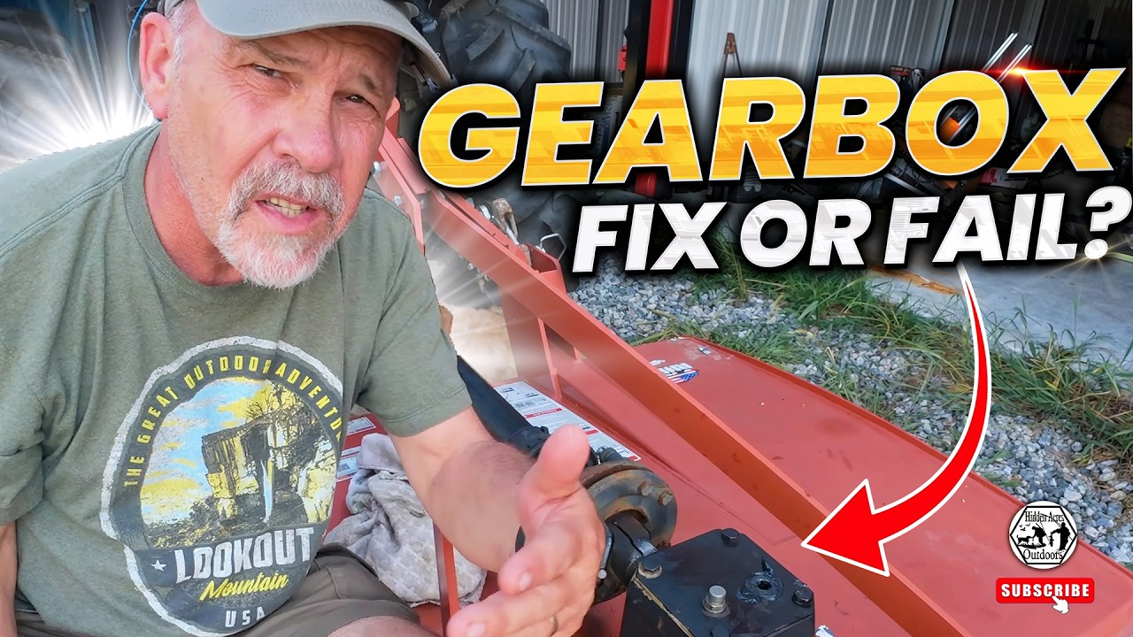Fixing a Brush Hog Oil Seal with Grease + Intense Brush Hog Action!