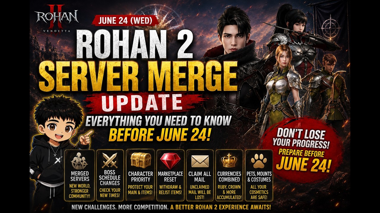 🚨 ОБЪЕДИНЕНИЕ СЕРВЕРОВ В ROHAN 2: 5 ВЕЩЕЙ, КОТОРЫЕ НУЖНО СДЕЛАТЬ ДО 24 ИЮНЯ!