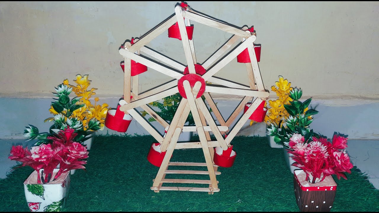 How to make Ferris Wheel Easy #project #diy #ferriswheel #funcraftproject #icecreamstickcraftideas