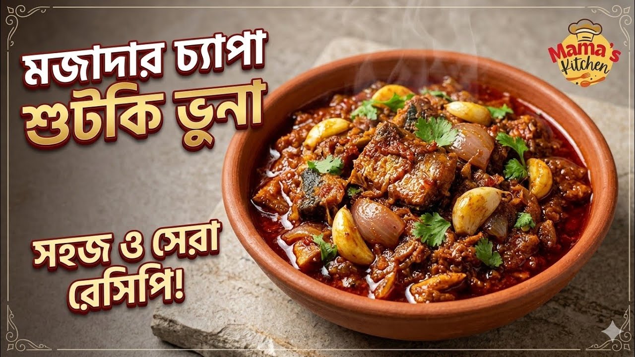 চ্যাপা শুটকি ভুনা রেসিপি | Traditional Bangladeshi Chapa Shutki Bhuna Recipe | Easy & Tasty