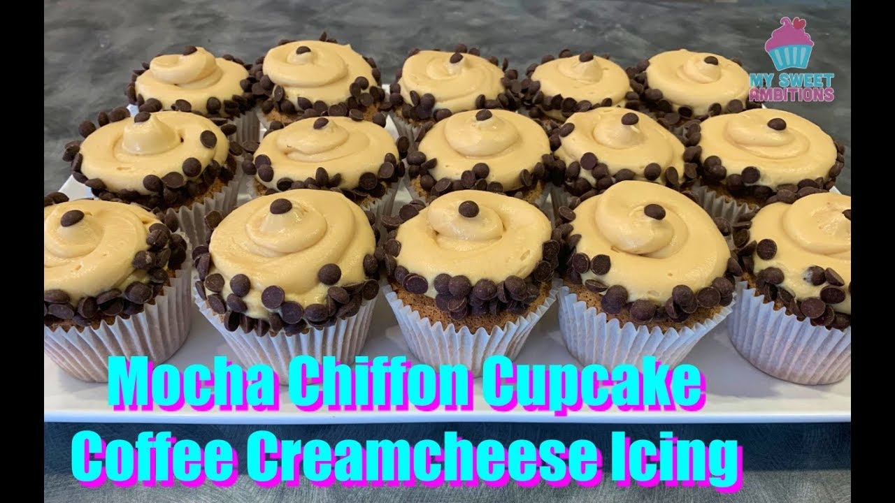 Mocha Chiffon Cupcake w/Coffee Creamcheese Frosting