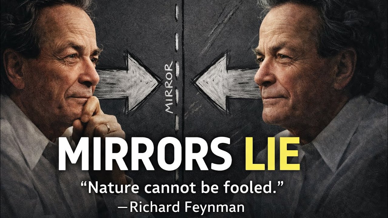 Why do mirrors reverse? Feymans mind blowing answer 