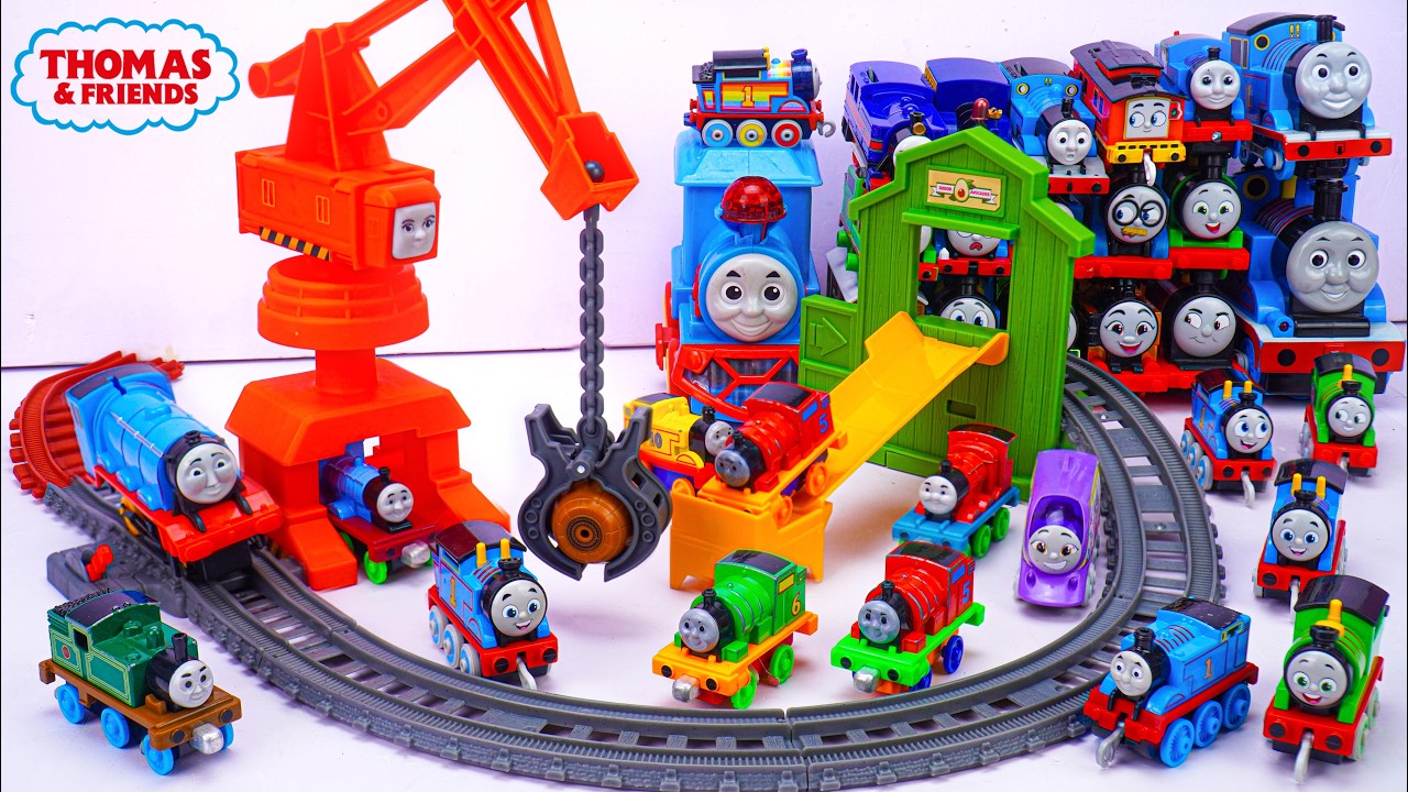 🚂💙 Thomas & Friends Track Toys Collection ASMR | Thomas TrackMaster Cassia Crane & Cargo Train Set