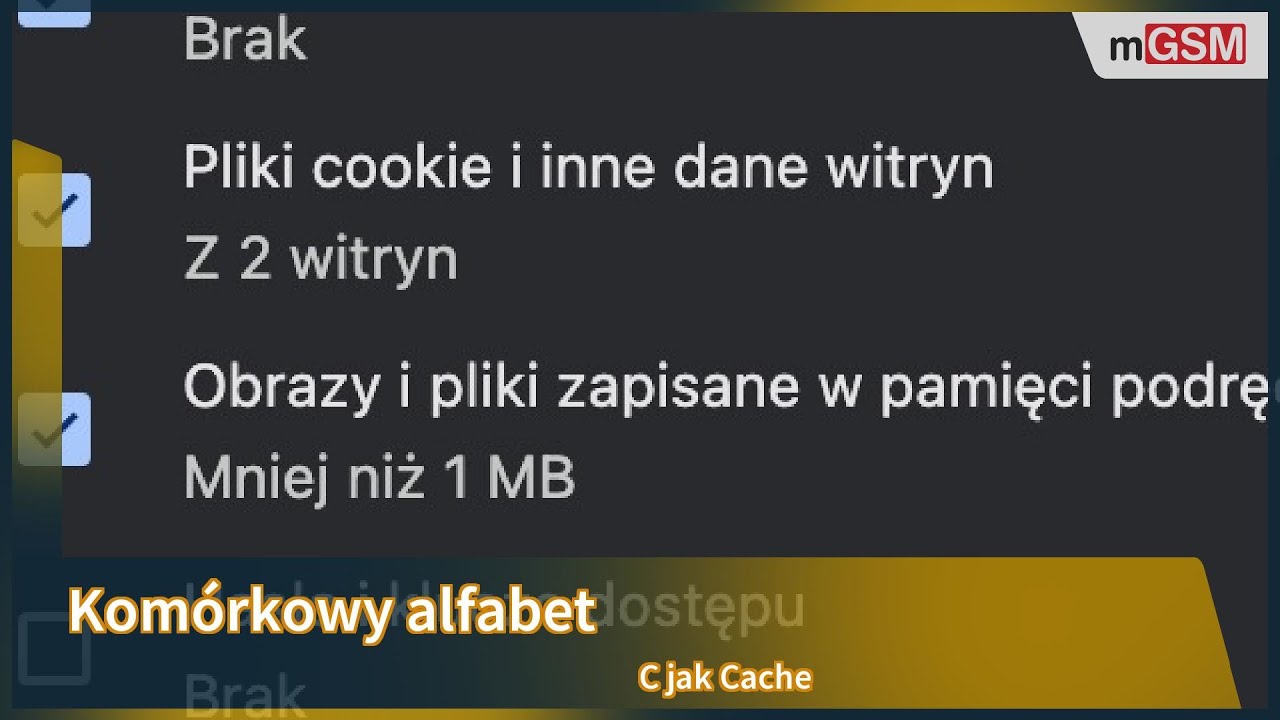 Komórkowy alfabet - C jak Cache