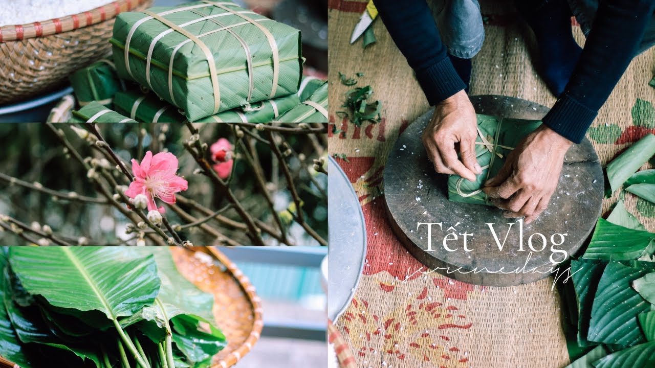 Tết Vlog | Đi chợ hoa, gói bánh chưng ngày Tết 🌸 | serene days