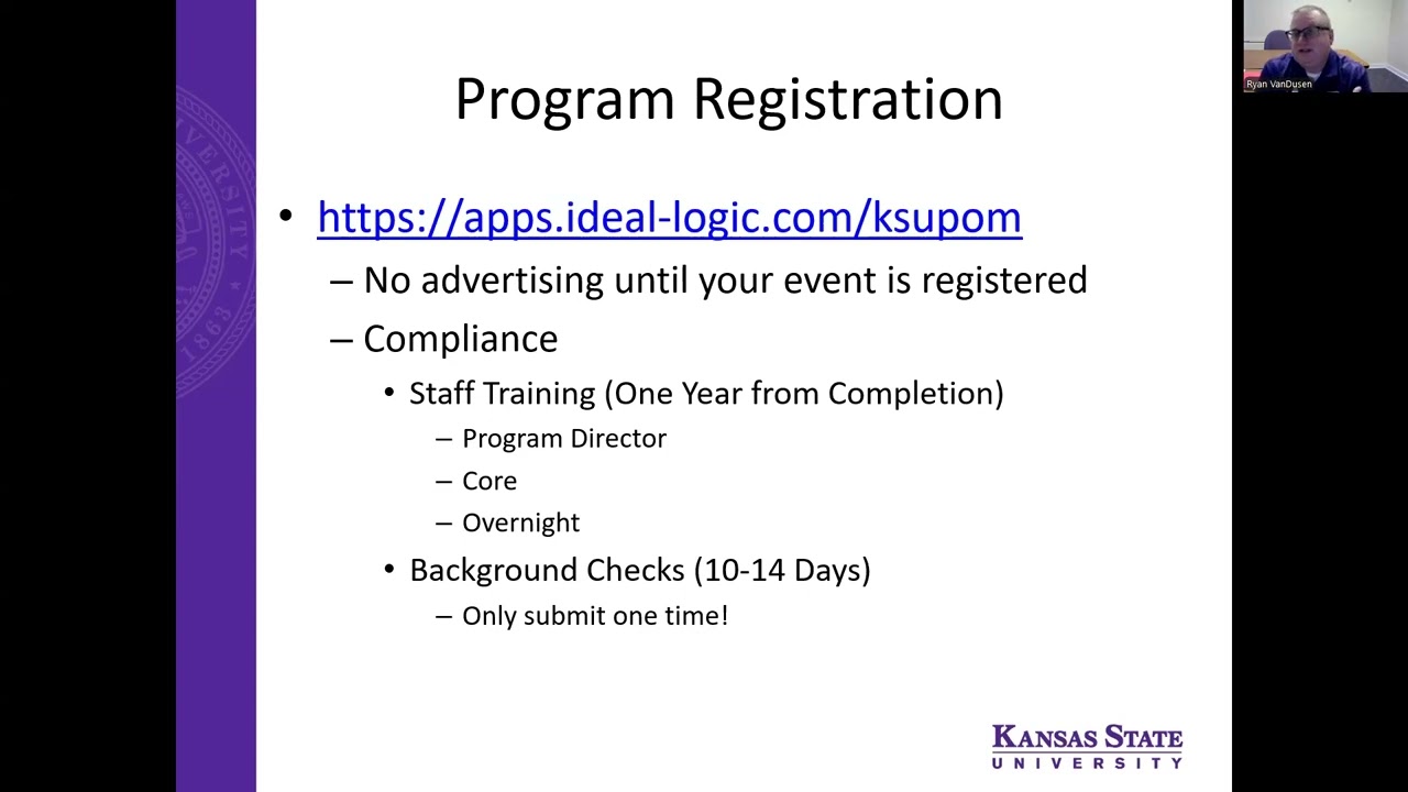 Kansas State University Summer 2026 Camps/ Conferences Update