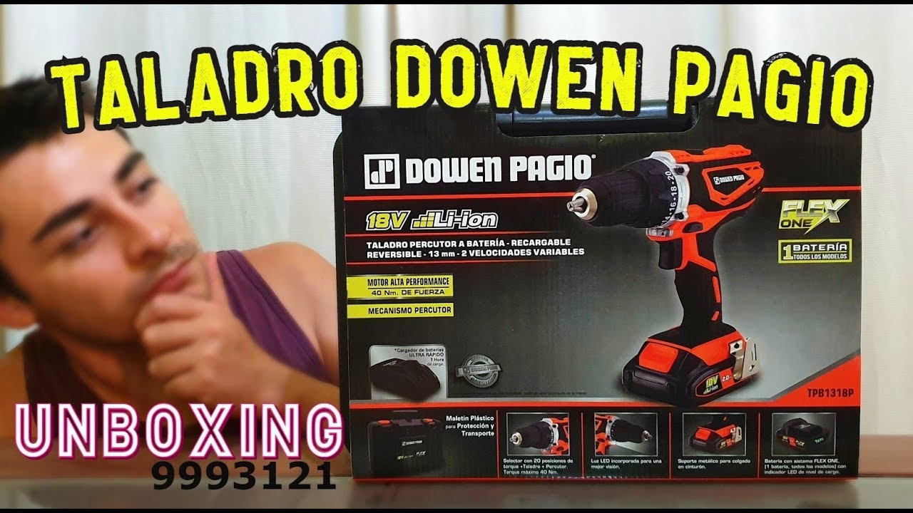 TALADRO PERCUTOR ATORNILLADOR DOWEN PAGIO 18v 9993121 | UNBOXING