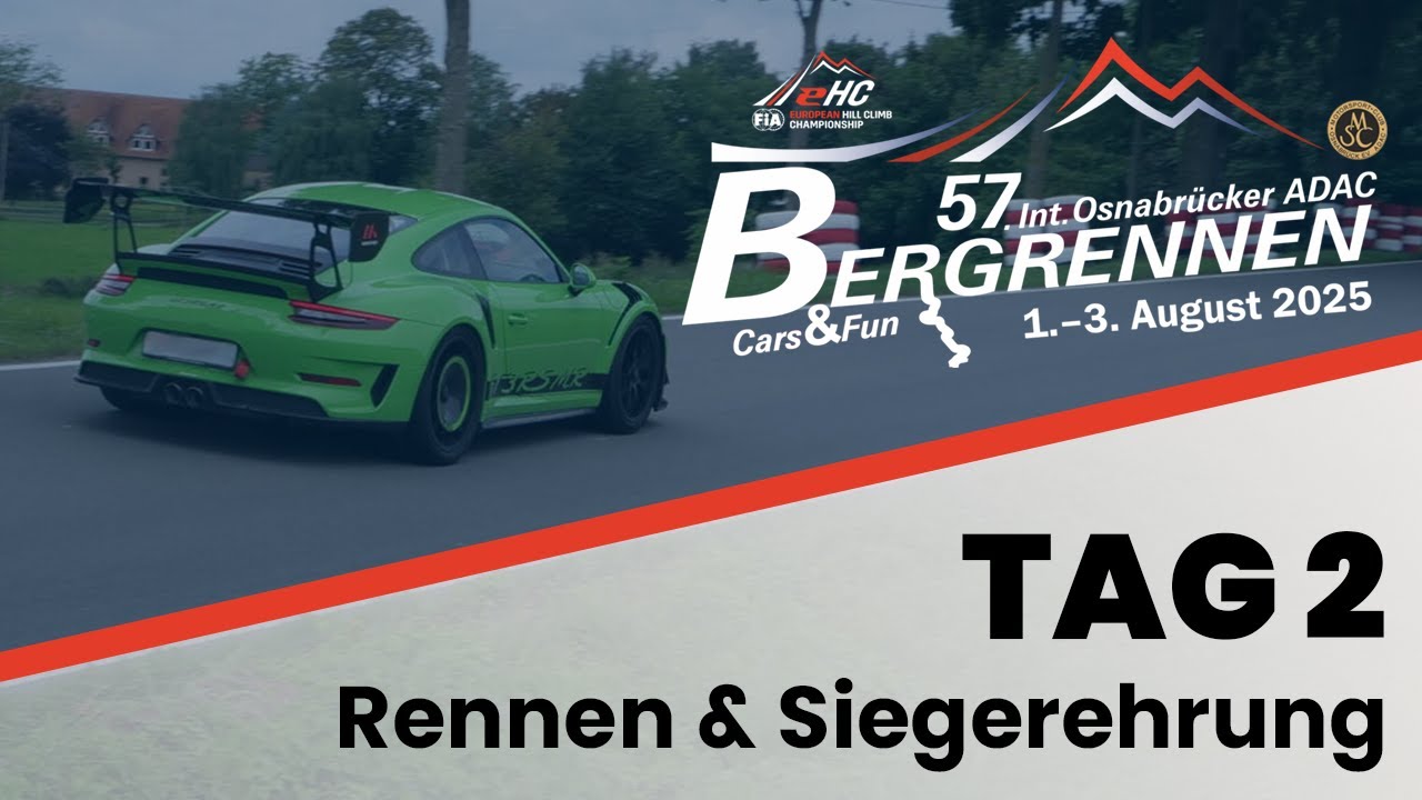 📺 Osnabrücker Bergrennen 2025 | Tag 2: Rennen & Siegerehrung - Batterie24.de