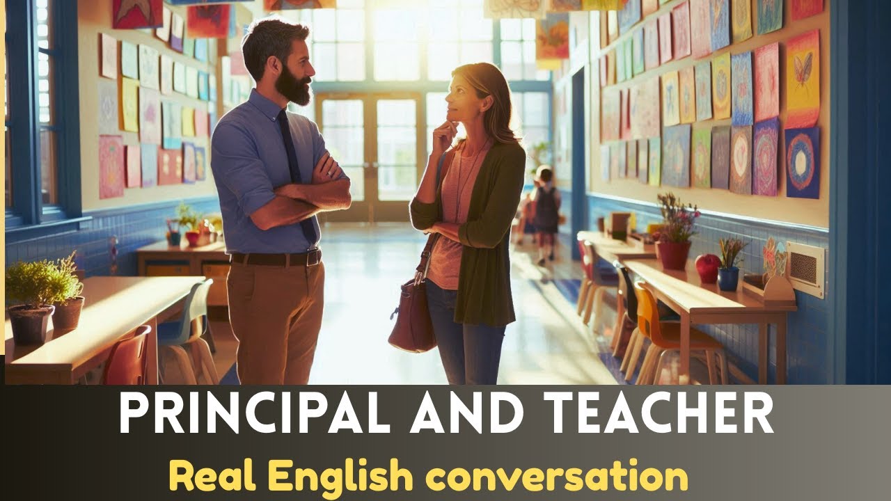 Principal and Teacher Conversation in English | Simple English School Dialogue.