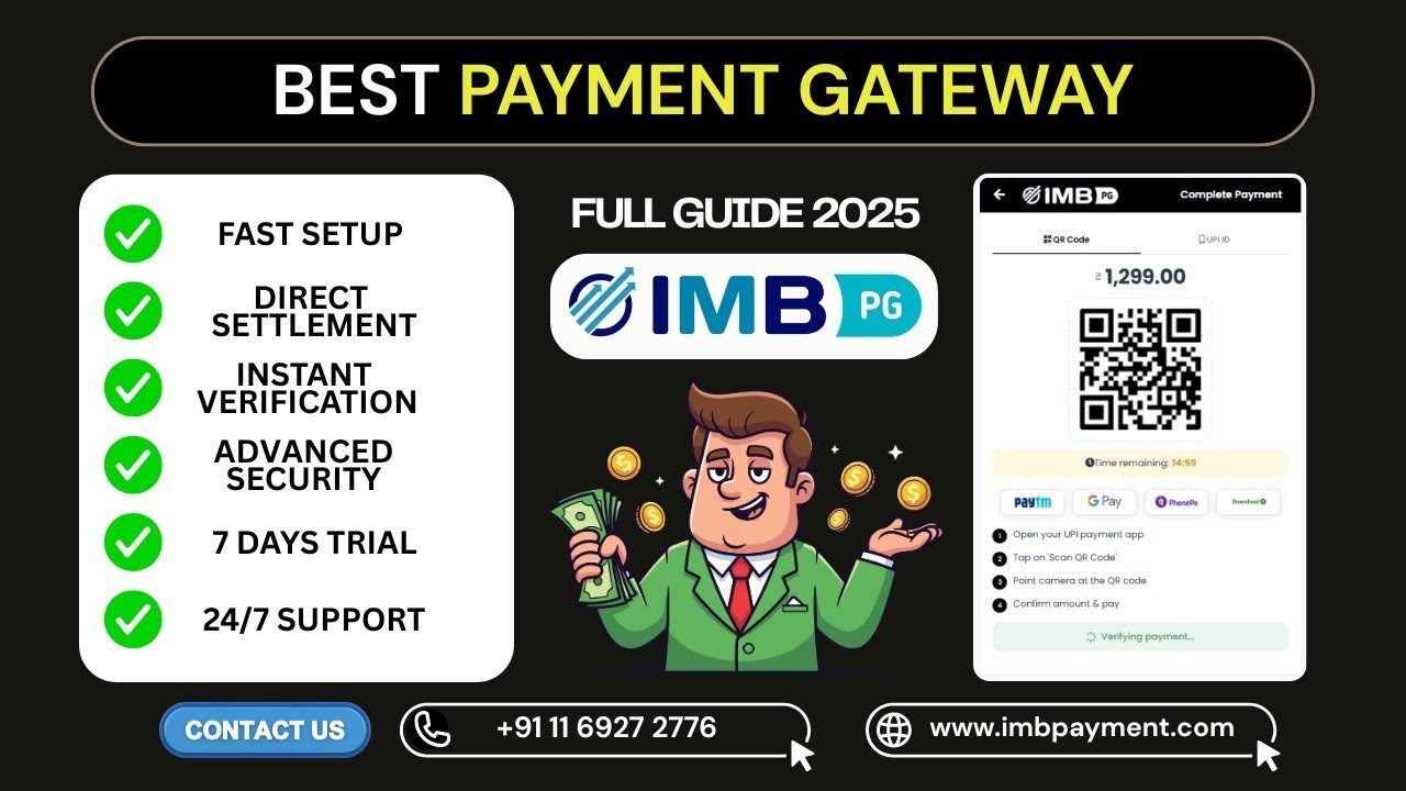 Best UPI Payment Gateway in India 2025 | Fast Setup, Direct Settlement | IMB Payment&trade; Review