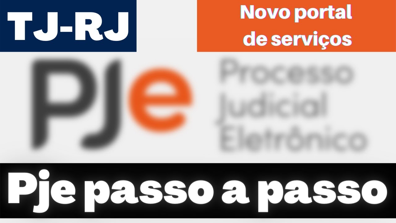 Novo portal de serviços TJRJ - PJe - vídeo 1 - cadastramento no push