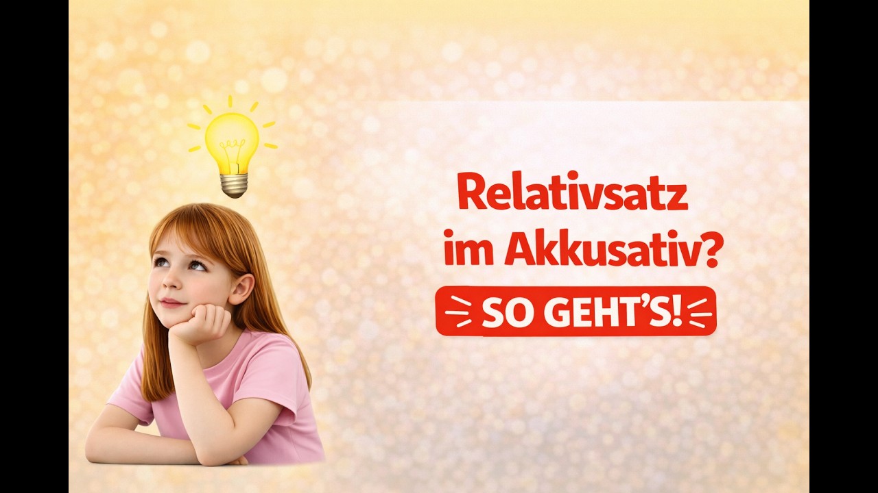 Relativsatz im Akkusativ einfach erkl&auml;rt | Wen oder was? verstehen | Deutsch Klasse 6/7