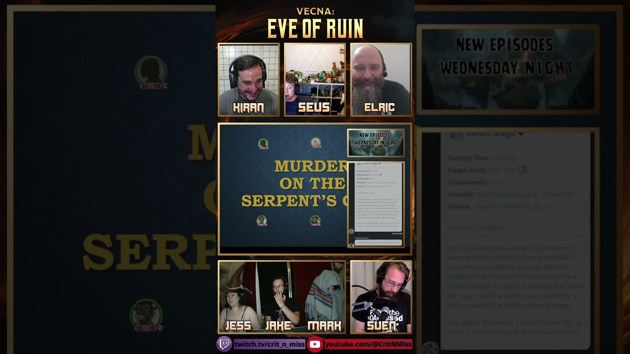 ⚔️🐲⚔️DUNGEONS & DRAGONS⚔️🐲⚔️Vecna; Eve of Ruint - Murder on the Serpents Coil.