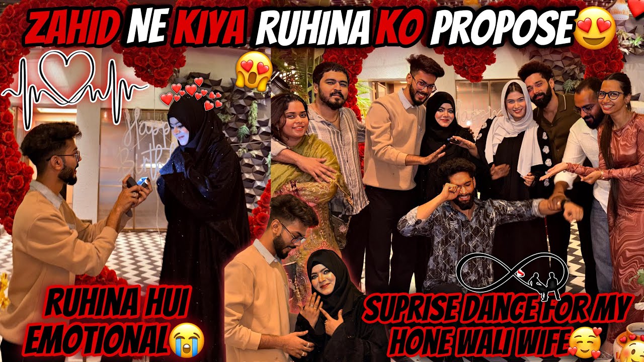Zahid ne Kiya Propose💍Ruhina Hui Emotional | Surprise Dance For Wife| AALTU FALTU |