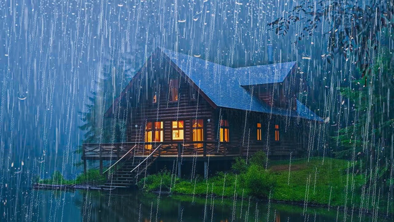 Pioggia Rilassante per Dormire - Notte Tempestosa per Dormire Subito con forti Piogge e tuoni