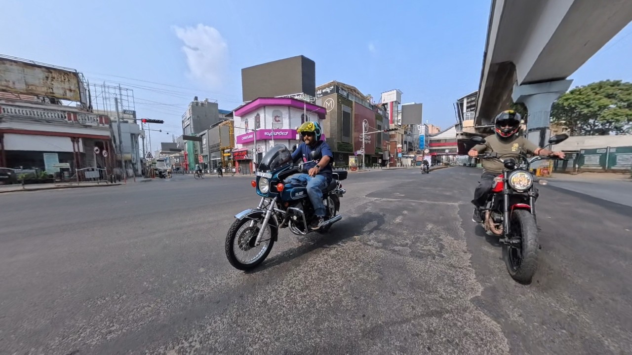 Bangalore City Ride Yamaha RD 350, Yamaha RX 135, ducati Scrambler