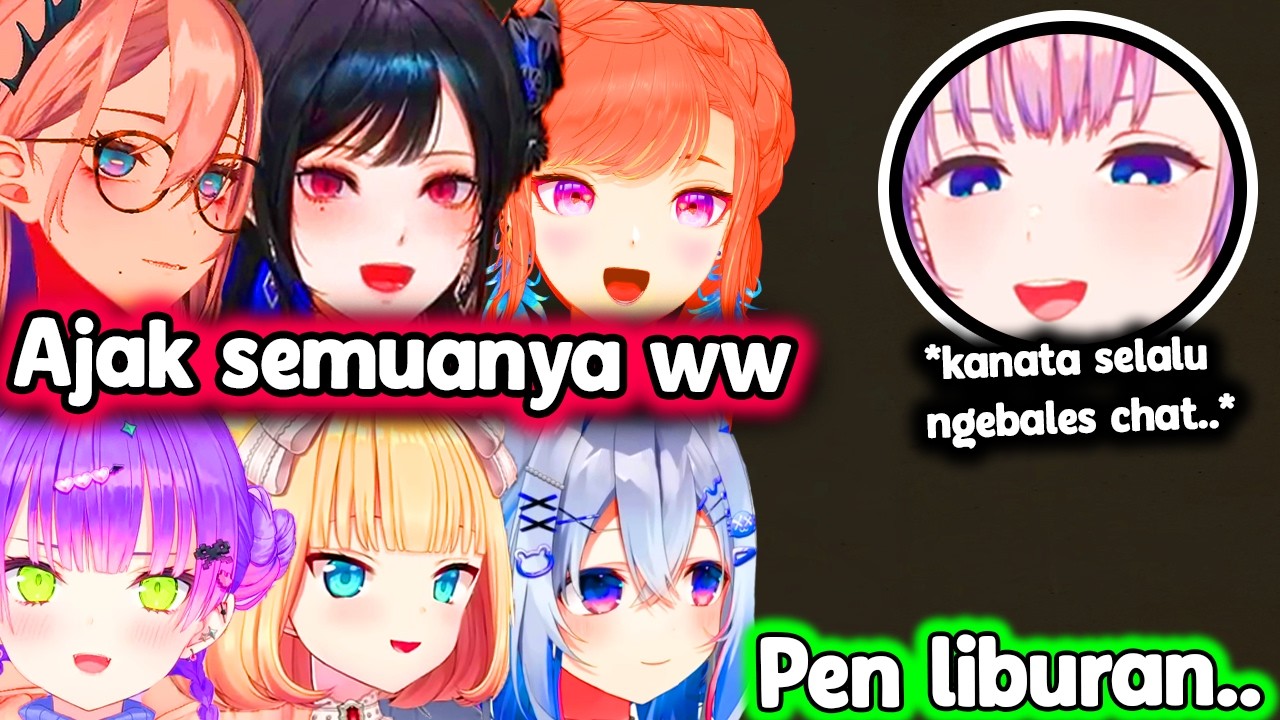 REINE Mendadak CHAT Haachama & Kanata Buat Liburan Bareng ww..【Hololive】