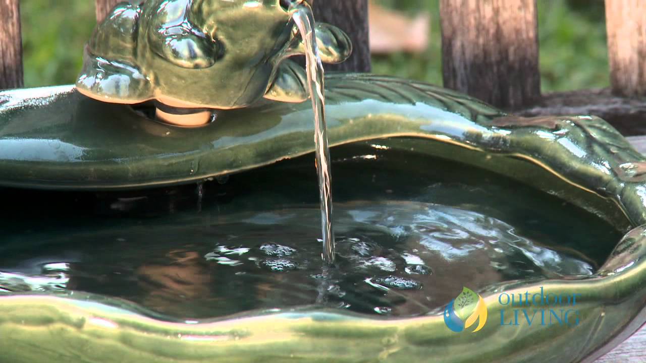 Smart Solar Ceramic Solar Frog Fountain