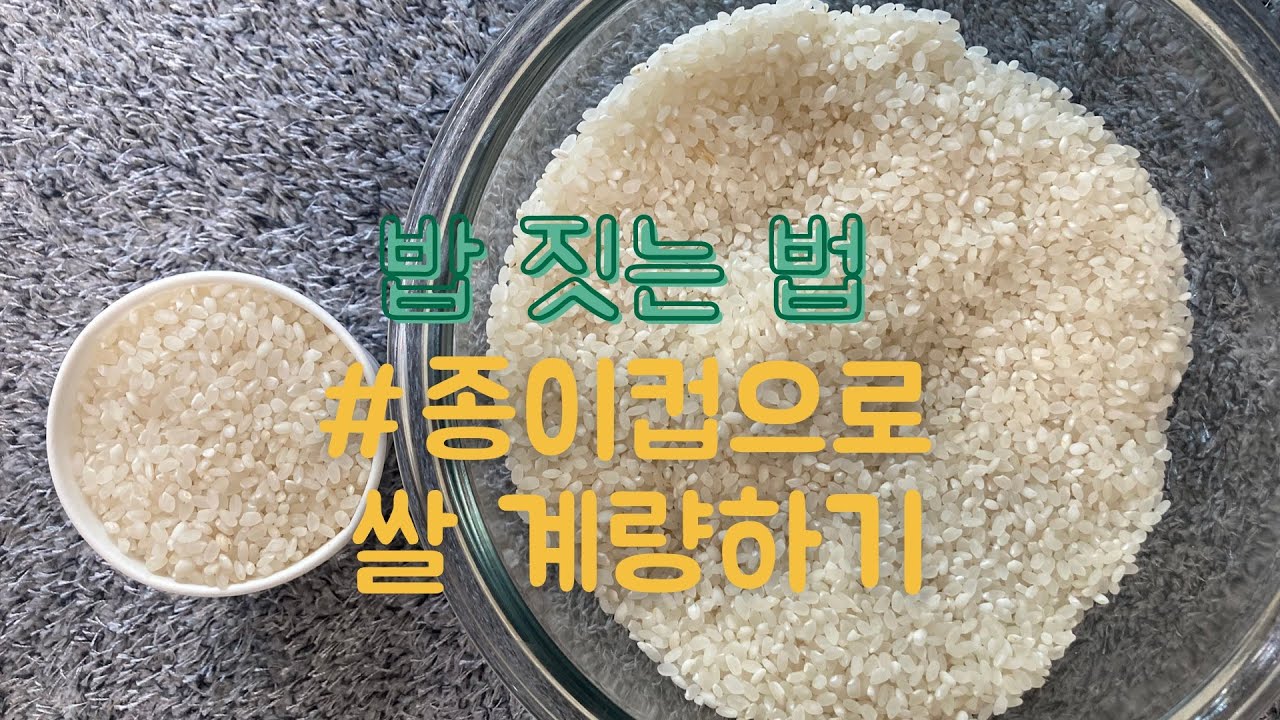 [맛있게 밥 짓기] 종이컵으로 쌀 계량하기