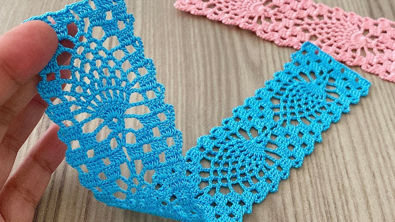 This Crochet Pattern is Perfect 🌿 Pineapple Edge Lace Pattern Tutorial