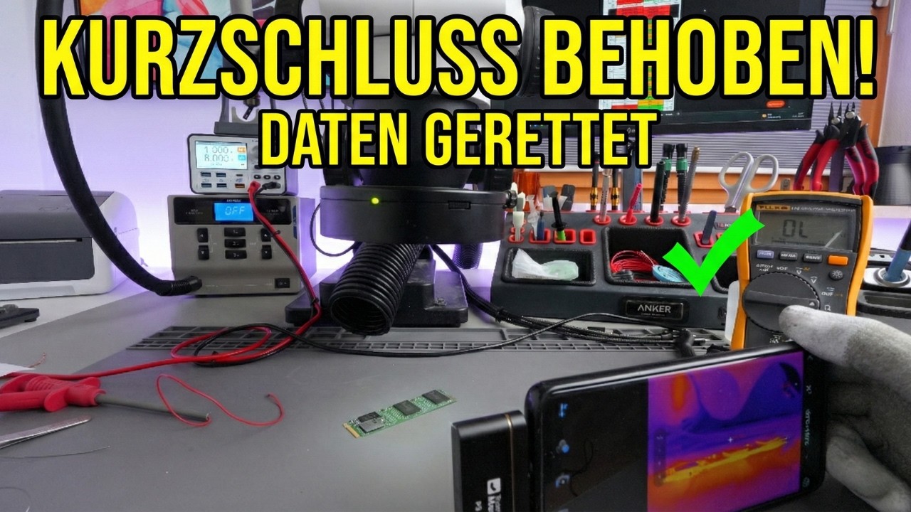 Laptop startet nicht? M.2 SSD Kurzschluss finden & Daten retten