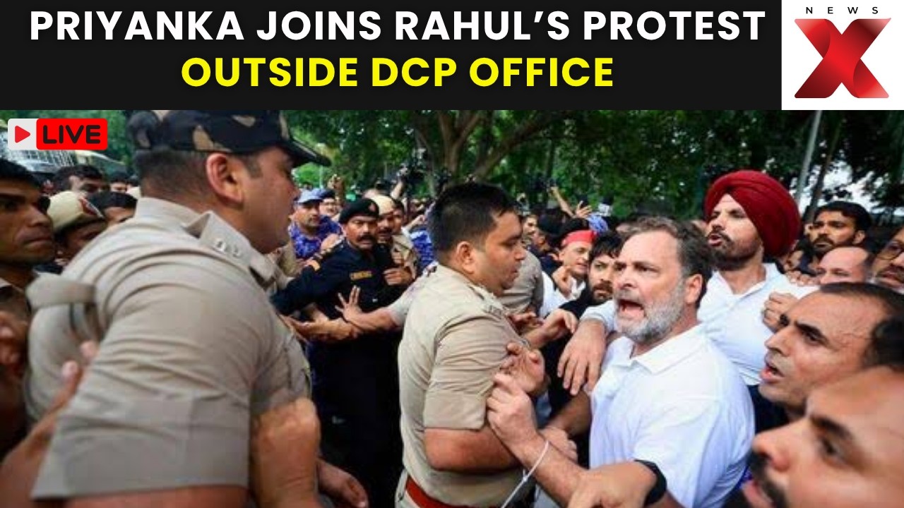 CJP Protest 2.0 Live : Priyanka Gandhi Joins Rahul Gandhi&rsquo;s Sit-In Outside DCP New Delhi Offi