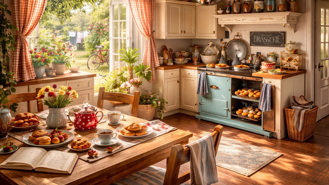 Cozy Cottage Kitchen in Spring 🌼 Baking Cookies & Peaceful Morning Ambience
