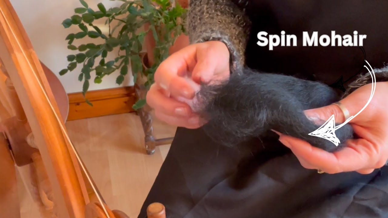 Spinning Mohair Fibre Into Yarn For The First Time! #handspunyarn #spinningwool