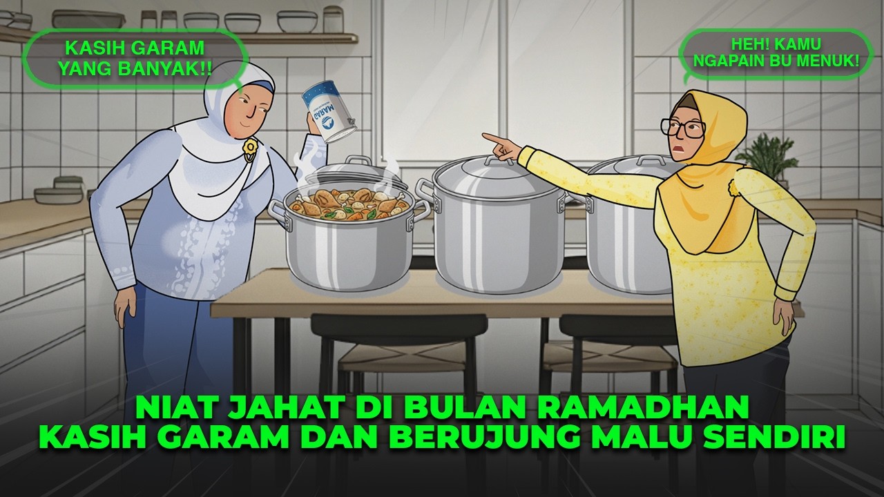EMAK-EMAK BERNIAT JAHAT DI BULAN RAMADHAN KASIH GARAM DI MASAKAN | DRAMA ANIMASI