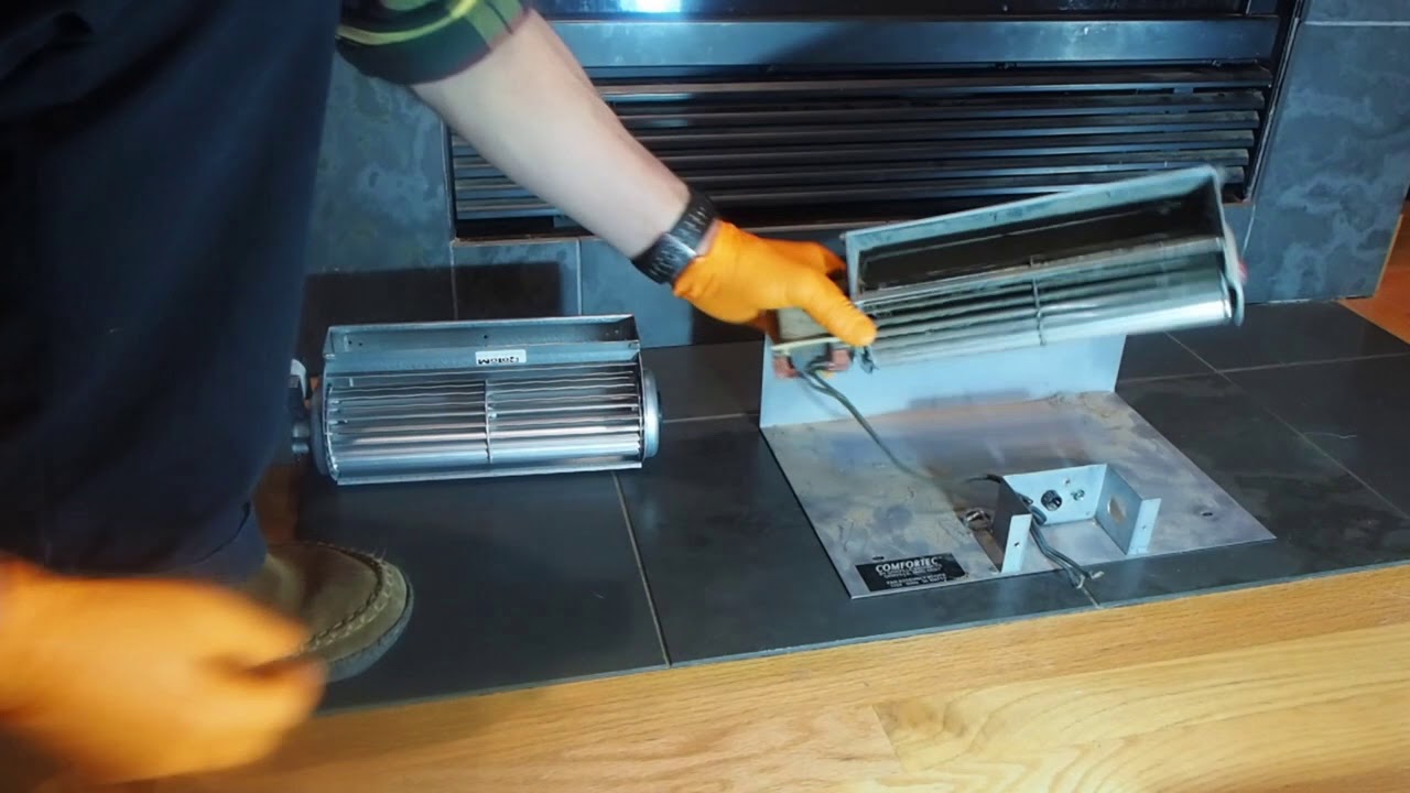 Gas fireplace insert blower exchange
