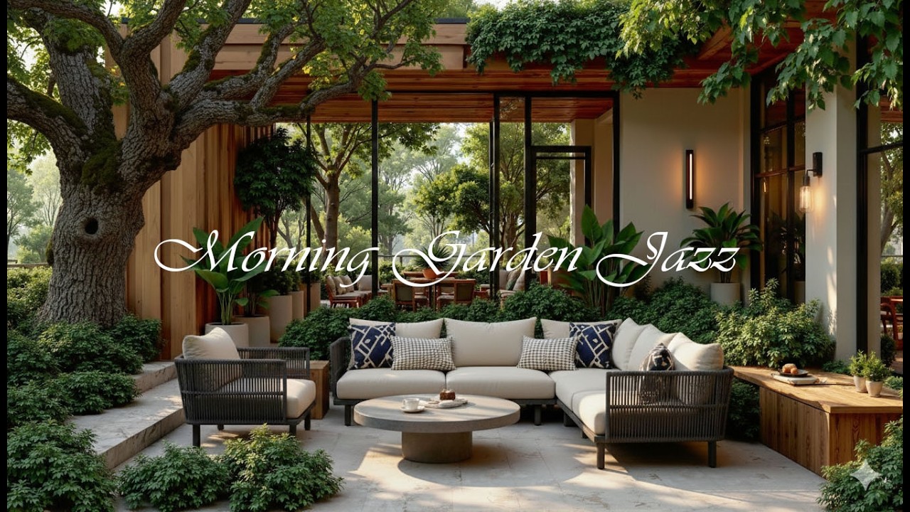 Tranquil Garden Café Jazz 🌿 Soft Jazz ✨ Jazz Relaxing Music