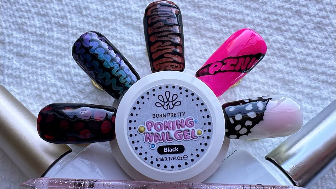 NEW BORN PRETTY POKING NAIL GEL ART  🤍
