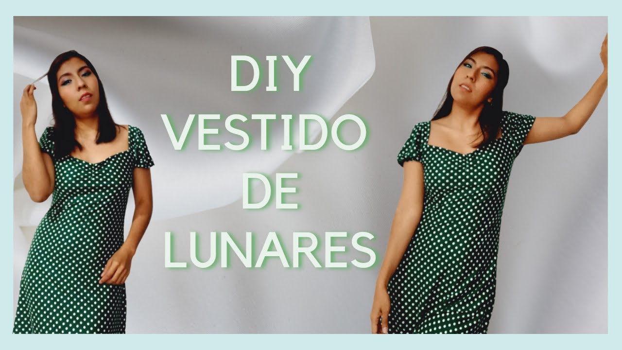 vestido verde de lunares