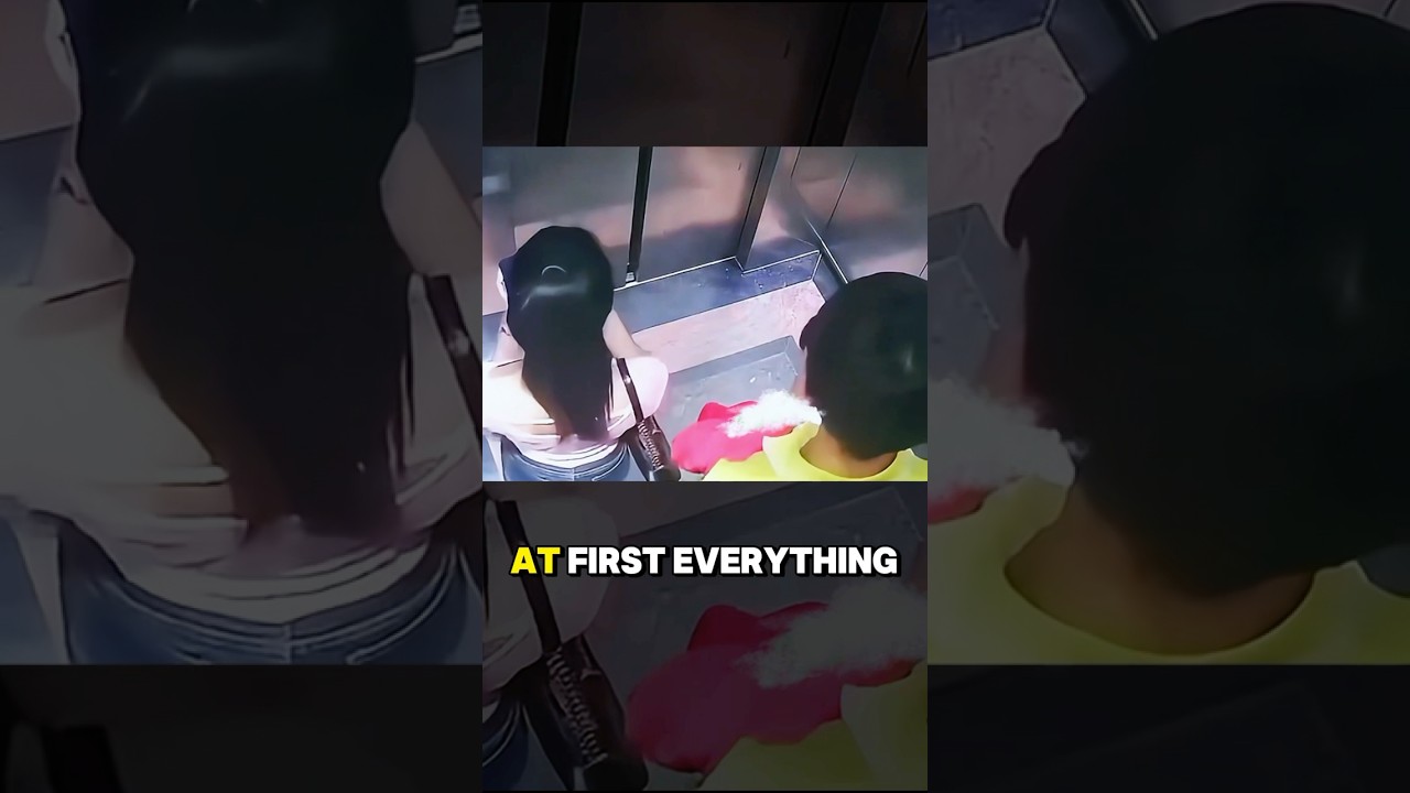 Strange Behavior in Elevator Caught on Camera &ndash; What Was He Doing?